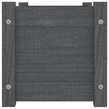 Garden Planter Grey 60x31x31 cm Solid Pinewood