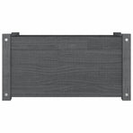 Garden Planters 2 pcs Grey 60x31x31 cm Solid Pinewood
