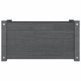 Garden Planters 2 pcs Grey 60x31x31 cm Solid Pinewood - Top-Down View