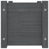 Garden Planters 2 pcs Grey 60x31x31 cm Solid Pinewood - 45-Degree Angle