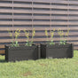 Garden Planters 2 pcs Grey 60x31x31 cm Solid Pinewood