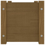 Garden Planter Honey Brown 60x31x31 cm Solid Pinewood - Top-Down View