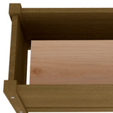 Garden Planter Honey Brown 60x31x31 cm Solid Pinewood - 45-Degree Angle