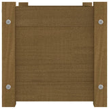 Garden Planters 2 pcs Honey Brown 60x31x31 cm Solid Pinewood - 45-Degree Angle