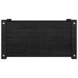 Garden Planter Black 60x31x31 cm Solid Pinewood - Side View
