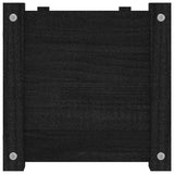 Garden Planter Black 100x31x31 cm Solid Pinewood - Top-Down View