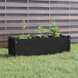 Garden Planter Black 100x31x31 cm Solid Pinewood