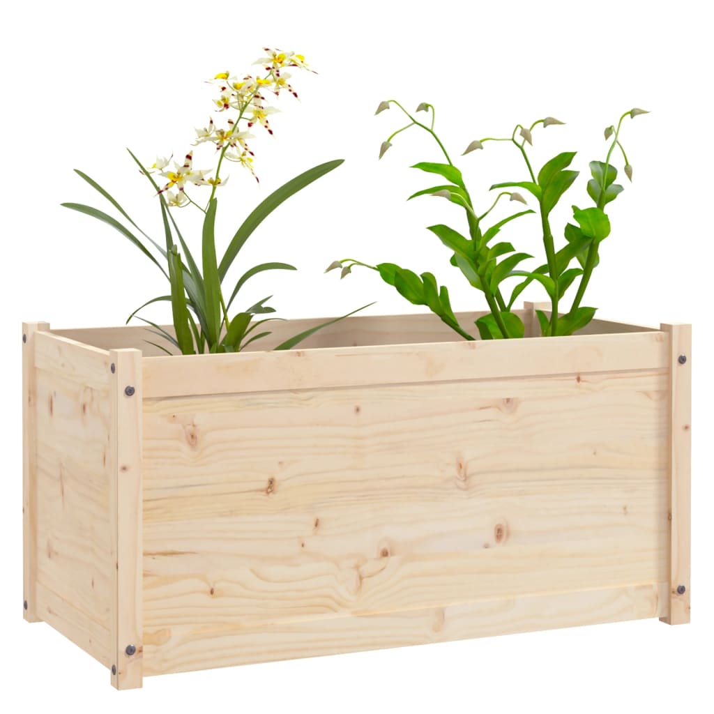 Garden Planters 2 pcs 100x50x50 cm Solid Pinewood