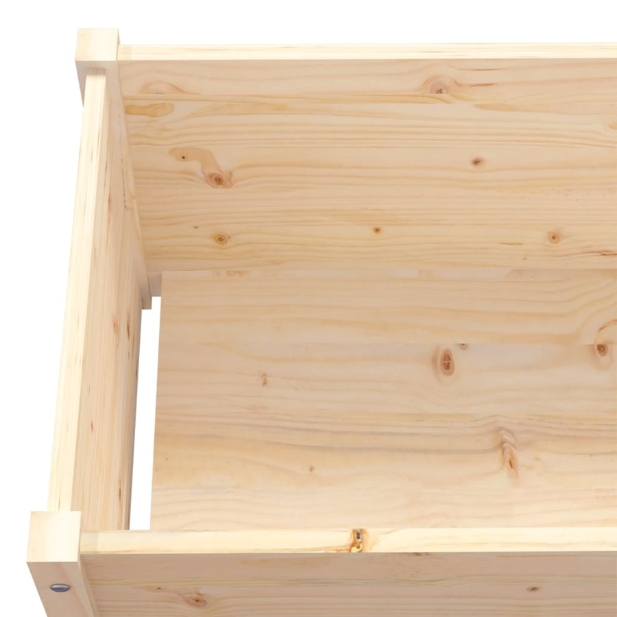 Garden Planters 2 pcs 100x50x50 cm Solid Pinewood