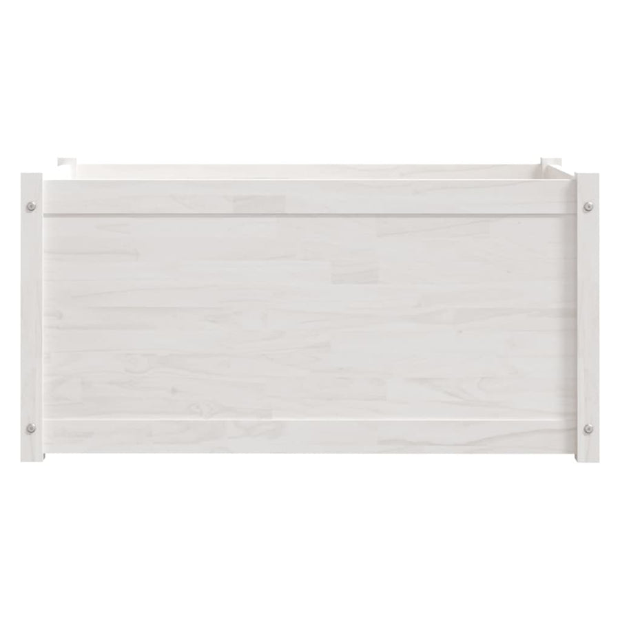 Garden Planter White 100x50x50 cm Solid Pinewood
