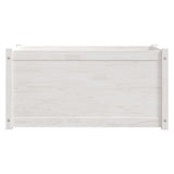 Garden Planters 2 pcs White 100x50x50 cm Solid Pinewood - Rear View