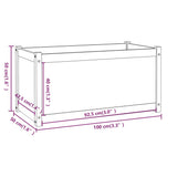 Garden Planter Honey Brown 100x50x50 cm Solid Pinewood - Low Angle