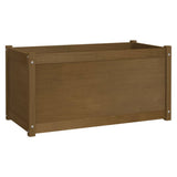 Garden Planters 2 pcs Honey Brown 100x50x50cm Solid Pinewood