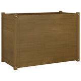 Garden Planter Honey Brown 100x50x70 cm Solid Pinewood - Front View