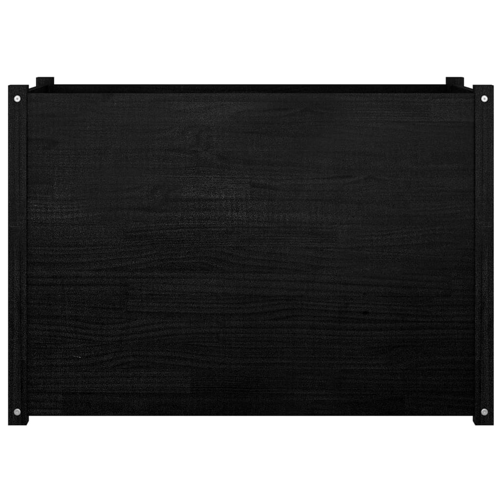 Garden Planter Black 100x50x70 cm Solid Pinewood