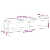 Garden Raised Bed 150x31x31 cm Solid Pinewood