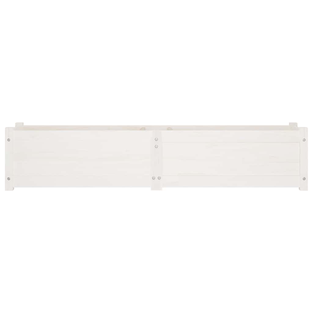 Garden Raised Bed White 150x31x31 cm Solid Pinewood