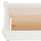 Garden Raised Bed White 150x31x31 cm Solid Pinewood - Rear View