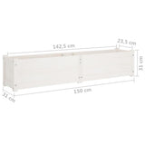 Garden Raised Bed White 150x31x31 cm Solid Pinewood