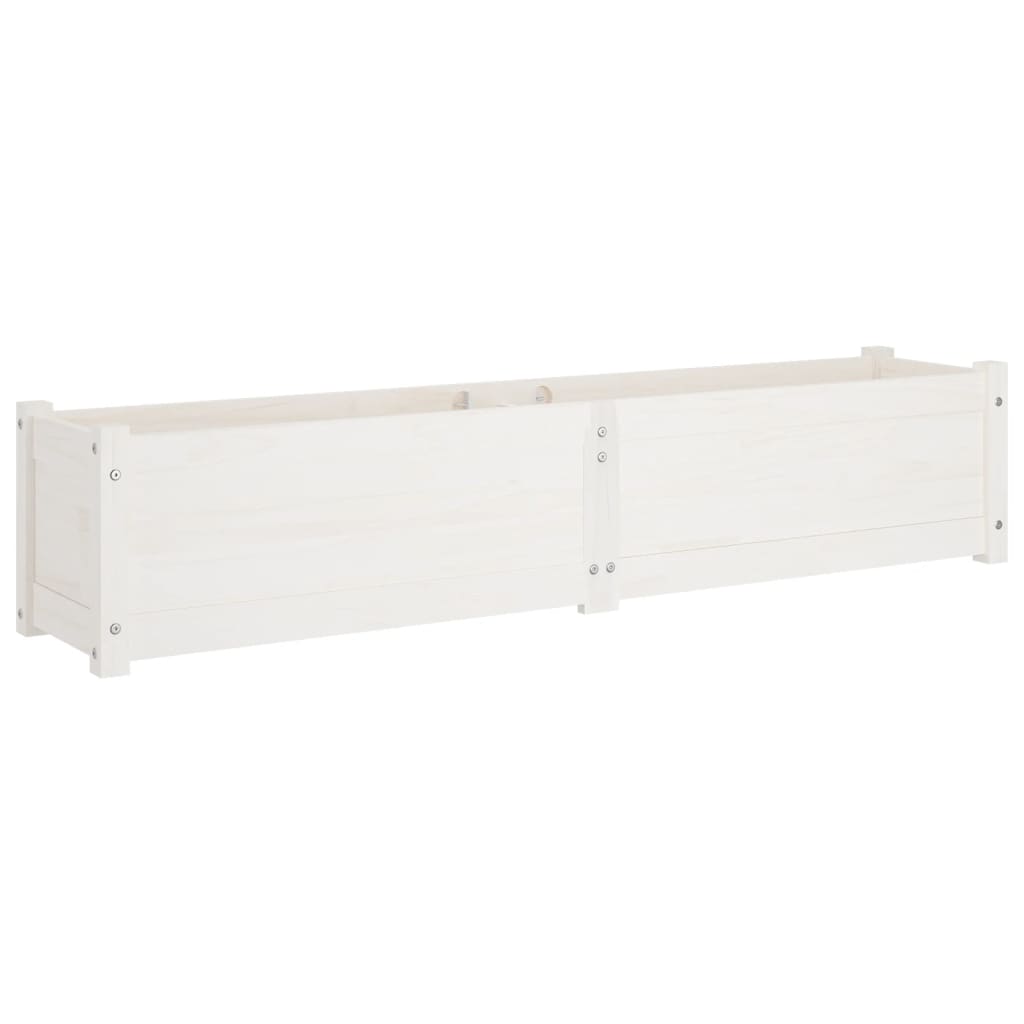 Garden Raised Beds 2 pcs White 150x31x31 cm Solid Pinewood