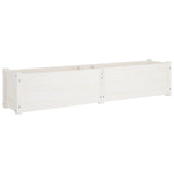Garden Raised Beds 2 pcs White 150x31x31 cm Solid Pinewood