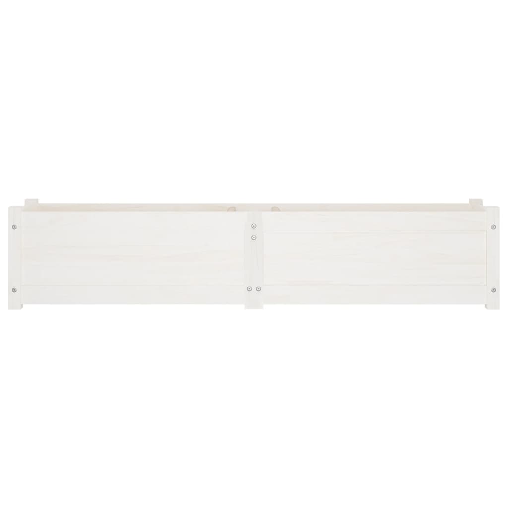 Garden Raised Beds 2 pcs White 150x31x31 cm Solid Pinewood