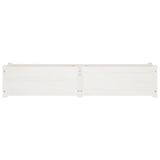 Garden Raised Beds 2 pcs White 150x31x31 cm Solid Pinewood - 45-Degree Angle