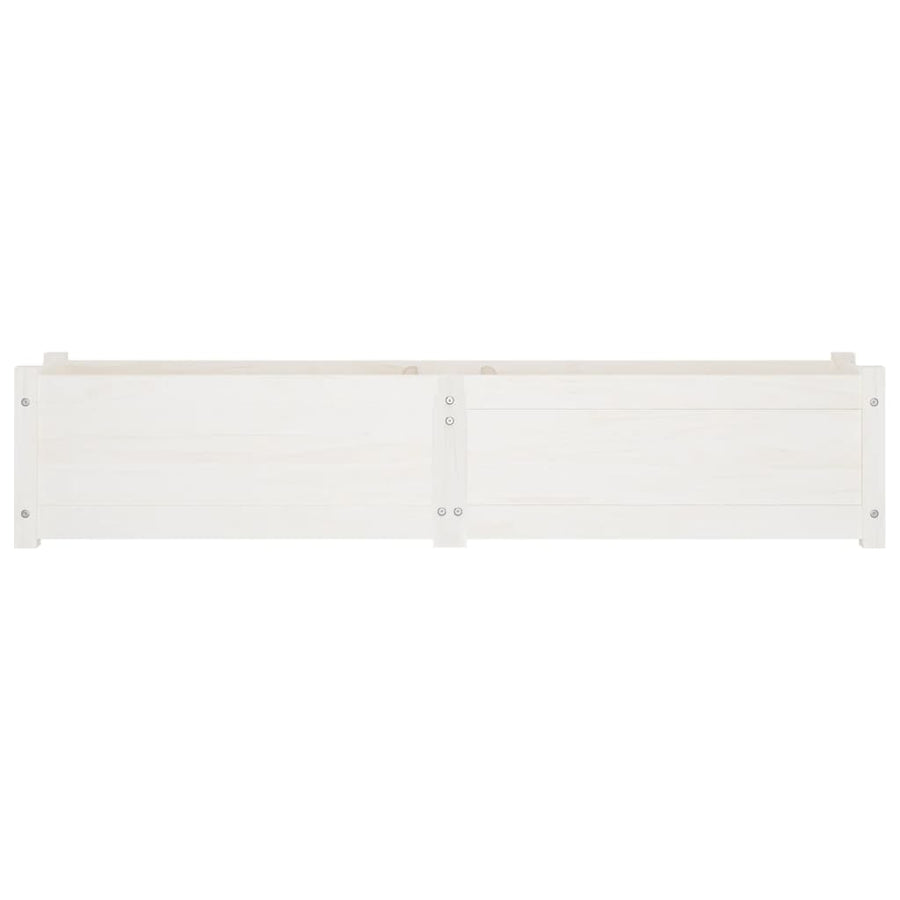 Garden Raised Beds 2 pcs White 150x31x31 cm Solid Pinewood