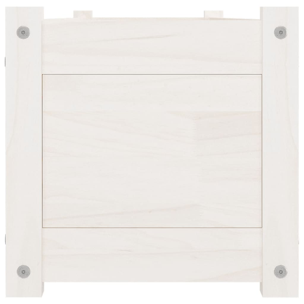 Garden Raised Beds 2 pcs White 150x31x31 cm Solid Pinewood