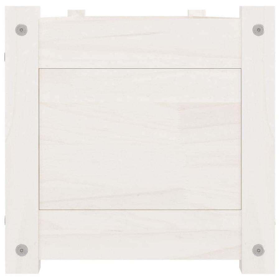 Garden Raised Beds 2 pcs White 150x31x31 cm Solid Pinewood