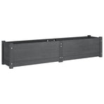 Garden Raised Bed Grey 150x31x31 cm Solid Pinewood