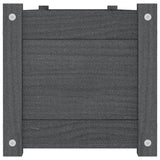 Garden Raised Bed Grey 150x31x31 cm Solid Pinewood