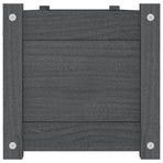 Garden Raised Bed Grey 150x31x31 cm Solid Pinewood