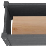 Garden Raised Bed Grey 150x31x31 cm Solid Pinewood