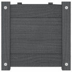 Garden Raised Beds 2 pcs Grey 150x31x31 cm Solid Pinewood