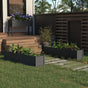 Garden Raised Beds 2 pcs Grey 150x31x31 cm Solid Pinewood