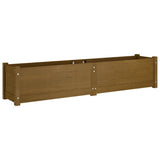 Garden Raised Bed Honey Brown 150x31x31 cm Solid Pinewood - Front View