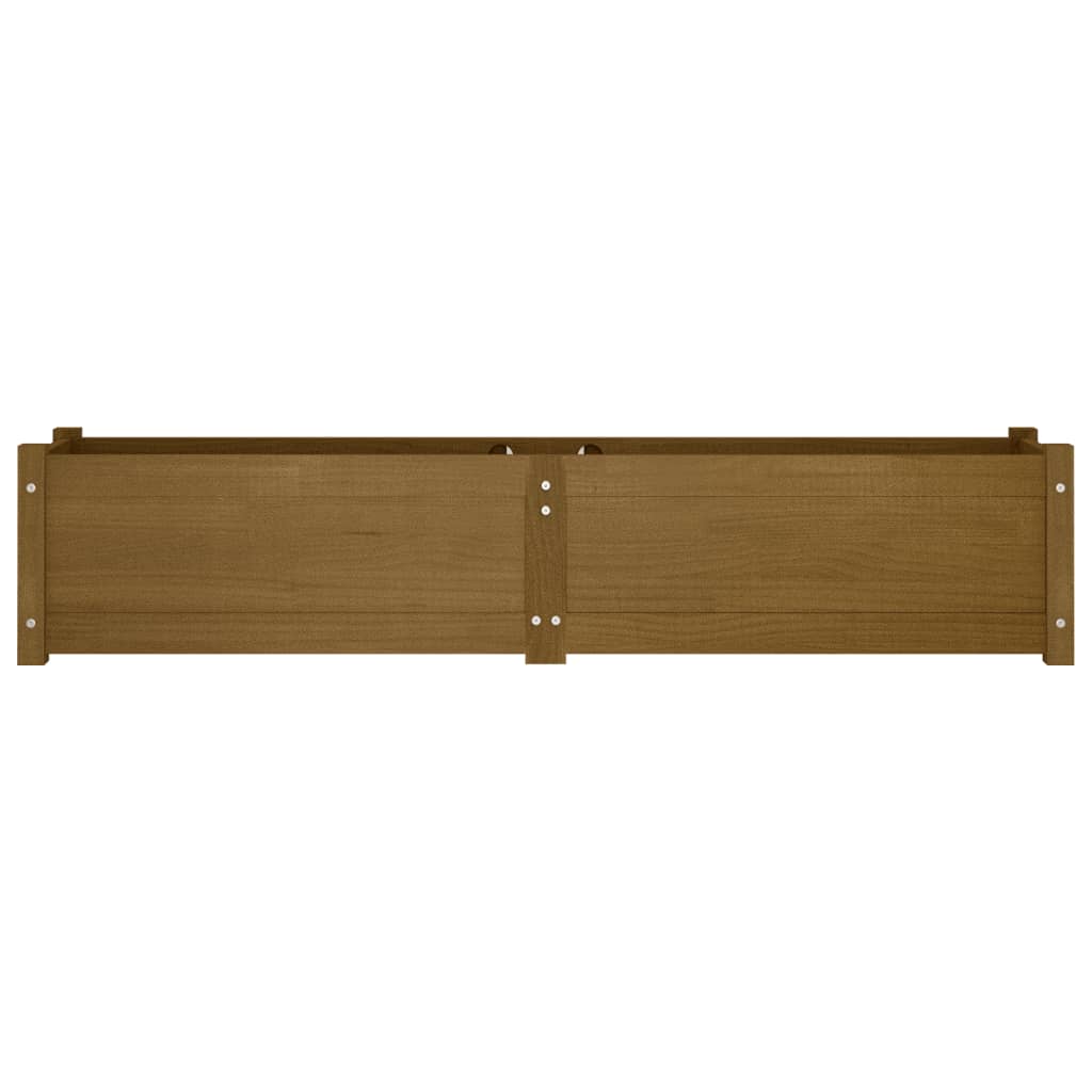 Garden Raised Bed Honey Brown 150x31x31 cm Solid Pinewood