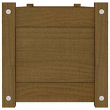 Garden Raised Bed Honey Brown 150x31x31 cm Solid Pinewood - 45-Degree Angle
