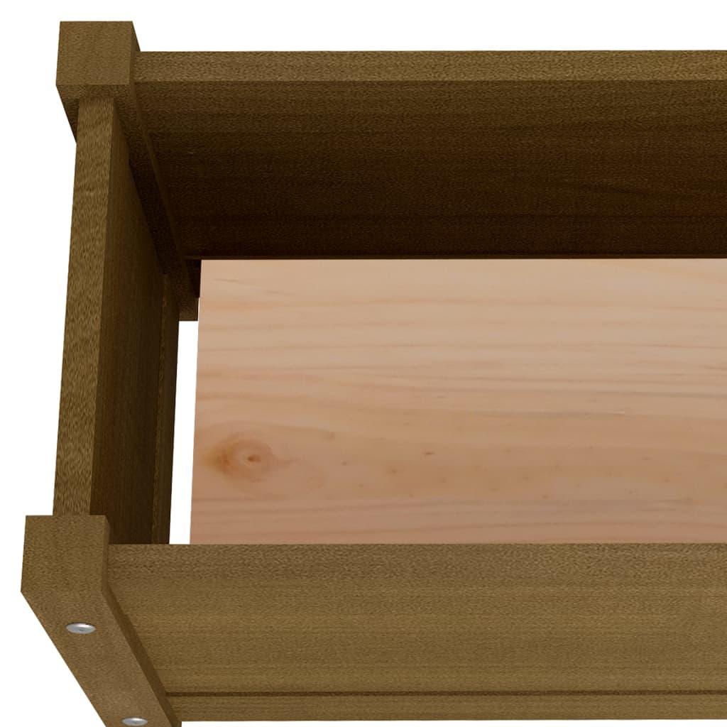 Garden Raised Bed Honey Brown 150x31x31 cm Solid Pinewood