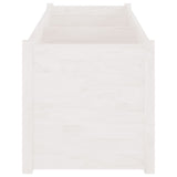 Garden Planter White 150x50x50 cm Solid Pinewood - Top-Down View