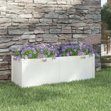 Garden Planter White 150x50x50 cm Solid Pinewood