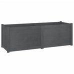Garden Planter Grey 150x50x50 cm Solid Pinewood
