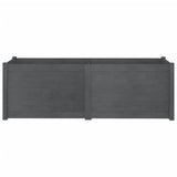 Garden Planter Grey 150x50x50 cm Solid Pinewood - Side View