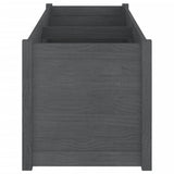 Garden Planter Grey 150x50x50 cm Solid Pinewood