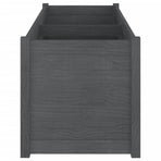 Garden Planter Grey 150x50x50 cm Solid Pinewood