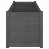 Garden Planter Grey 150x50x50 cm Solid Pinewood - Top-Down View