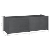 Garden Planter Grey 150x50x50 cm Solid Pinewood