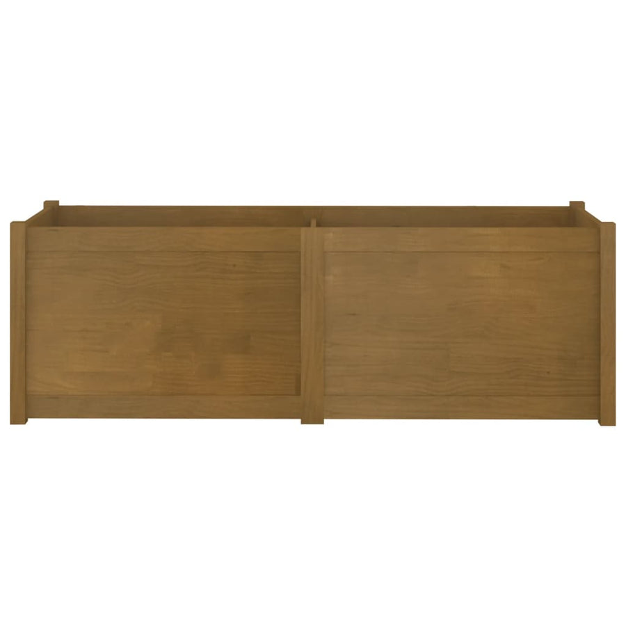 Garden Planter Honey Brown 150x50x50 cm Solid Pinewood