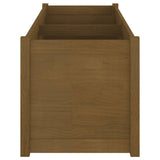 Garden Planter Honey Brown 150x50x50 cm Solid Pinewood